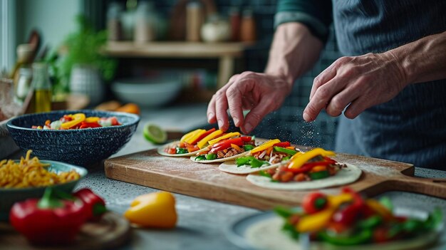 Kucharz przygotowujący potrawę